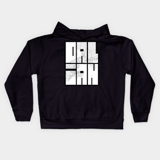 Dalian, Liaoning, China City Map Typography - Light Kids Hoodie